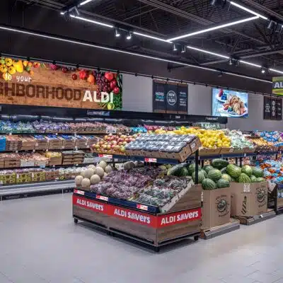 Produce inside Aldi