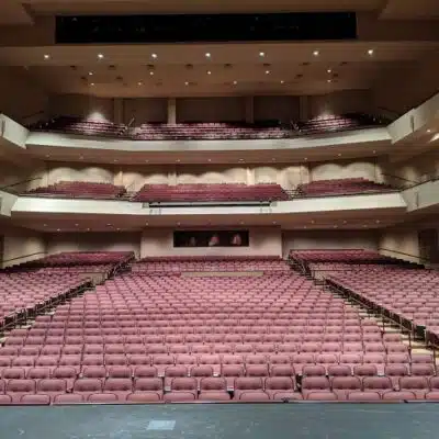 On stage looking into the audience in EKU Center for the Arts