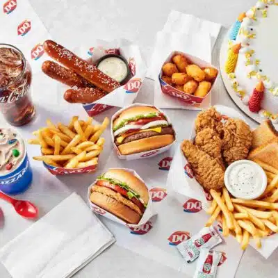 Variety of food from Dairy Queen