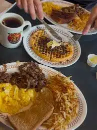 Variety of breakfast food from Waffle House