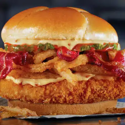 Bacon chicken sandwich from Rally's