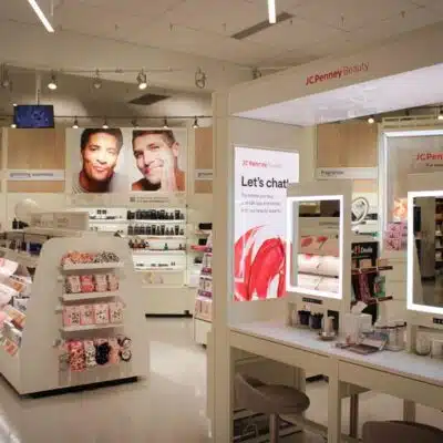 Beauty department inside JC Penney's