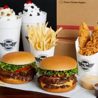 Display of food from Steak n' Shake