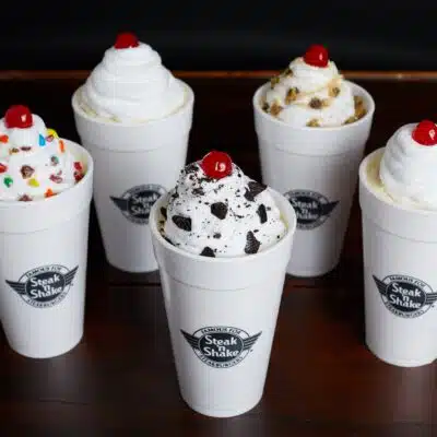 Milkshake options from Steak n' Shake